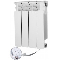 Радиатор биметаллический секционный Rifar Base Ventil 350 4 секции, нижнее правое подключение