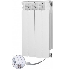 Радиатор биметаллический секционный Rifar Base Ventil 500 4 секции, нижнее правое подключение