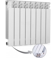 Радиатор биметаллический секционный Rifar Base Ventil 500 8 секций, нижнее левое подключение