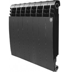 Радиатор биметаллический секционный Royal Thermo Biliner Noir Sable 500 8 секций, боковое подключение