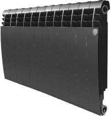 Радиатор биметаллический секционный Royal Thermo Biliner Noir Sable 500 12 секций, боковое подключение