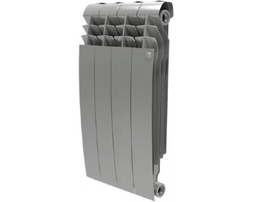 Радиатор биметаллический секционный Royal Thermo Biliner Silver Satin 500 4 секции, боковое подключение