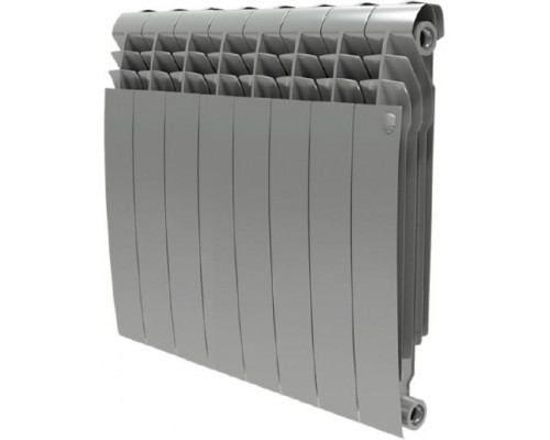 Радиатор биметаллический секционный Royal Thermo Biliner Silver Satin 500 8 секций, боковое подключение