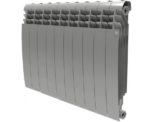 Радиатор биметаллический секционный Royal Thermo Biliner Silver Satin 500 10 секций, боковое подключение