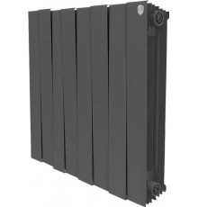 Радиатор биметаллический секционный Royal Thermo PianoForte Noir Sable 500 8 секций, боковое подключение