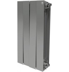 Радиатор биметаллический секционный Royal Thermo PianoForte Silver Satin 500 4 секции, боковое подключение