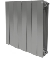 Радиатор биметаллический секционный Royal Thermo PianoForte Silver Satin 500 8 секций, боковое подключение