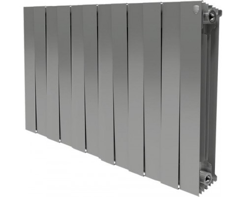Радиатор биметаллический секционный Royal Thermo PianoForte Silver Satin 500 12 секций, боковое подключение