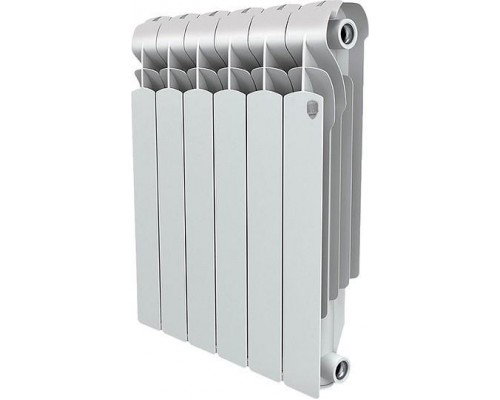 Радиатор алюминиевый секционный Royal Thermo Indigo 500 6 секций, боковое подключение, белый