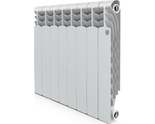 Радиатор алюминиевый секционный Royal Thermo Revolution 500 8 секций, боковое подключение, белый