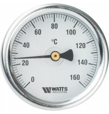 Термометр биметаллический 63 мм 1/2", 160°C с погружной гильзой 50 мм Watts F+R801 OR