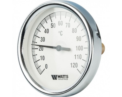 Термометр биметаллический 80 мм 1/2", 120°C с погружной гильзой 50 мм Watts F+R801 OR