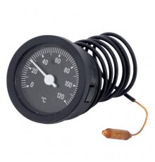 Термометр биметаллический 52 мм 1/2", 120°C с капилярной трубкой 1000 мм, дистанционный EMMETI