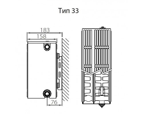 Радиатор стальной панельный Stelrad Compact 33 200 1000