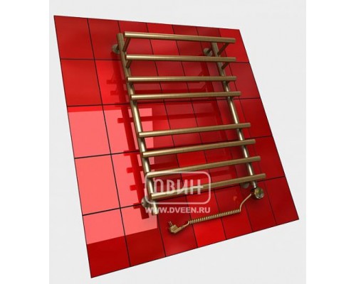 Полотенцесушитель электрический F primo 100/60 1"-3/4"-1/2" , состаренная бронза Двин