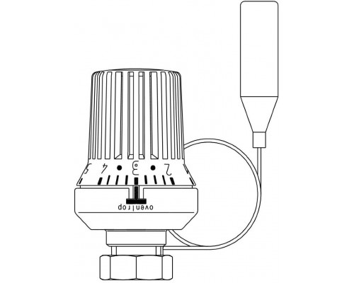 Термостат Uni XH 7-28°С с дистанционным датчиком 2м, белый Oventrop