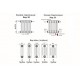 Радиатор стальной 2-х трубчатый Tesi 565/14 секций, боковое подключение, белый Irsap