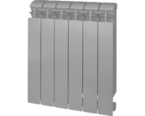 Радиатор биметаллический секционный Style Plus 500 4 секции, боковое подключение, серый Global