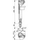Впускной механизм с нижней подводкой и металлической резьбой 1/2" Alcaplast A18