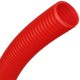 Труба гофрированная из полиэтилена 25 для труб диаметром 22, красная бухта 50 м STOUT