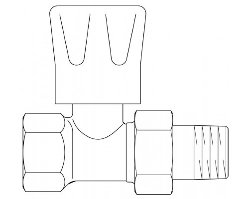 Вентиль с ручным приводом "HR" 1/2" проходной Oventrop
