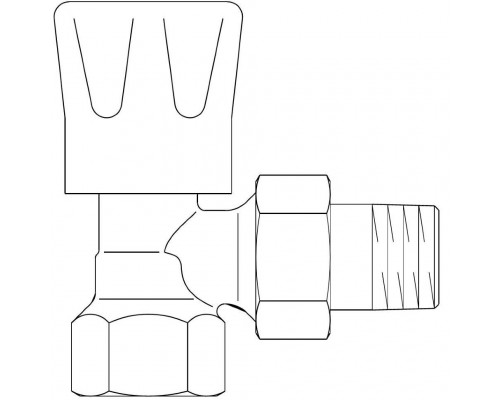Вентиль с ручным приводом "HR" 1/2" угловой Oventrop