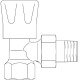 Вентиль с ручным приводом "HR" 1/2" угловой Oventrop