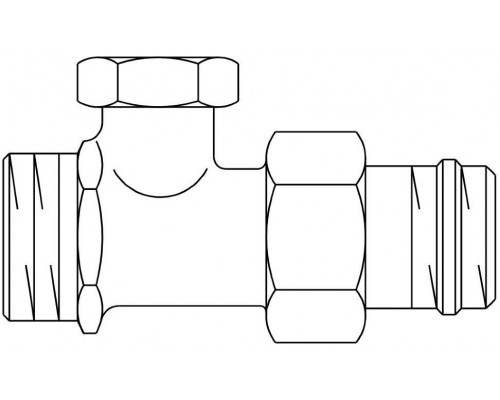 Вентиль на обратную подводку 1/2" x 3/4"НР, проходной Combi 2 Oventrop