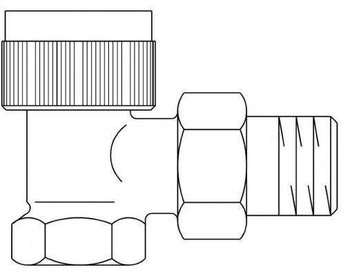 Термостатический вентиль серии "A" 1/2" угловой Oventrop