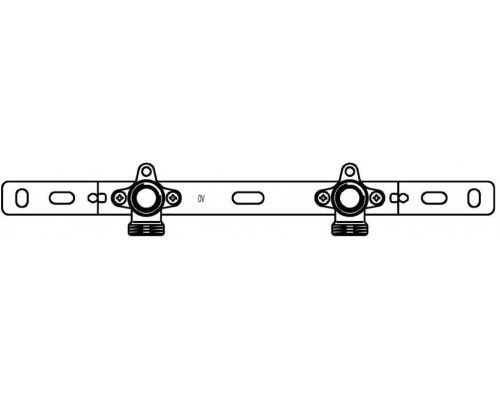 Шина монтажная с отводами Cofit S 3/4" НР x 1/2" x 153 мм с изогнутым крепежом Oventrop