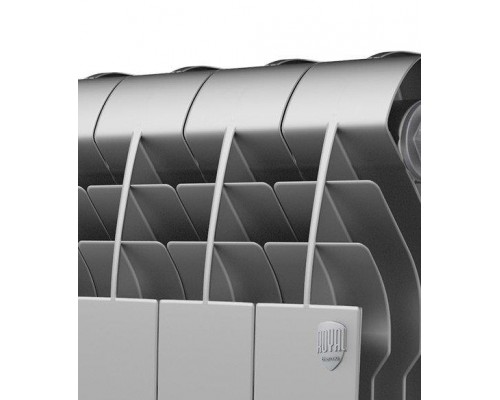 Радиатор биметаллический секционный Royal Thermo Biliner Silver Satin 350 10 секций, боковое подключение