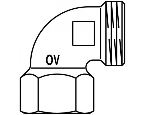 Угольник-переход Cofit S 1" НР x 1" ВР Oventrop