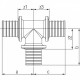 Тройник с уменьшенным боковым проходом 20-16-20 PLATINUM RX Rehau