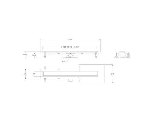 Душевой лоток Daveti Premium BASIC ABS 50 см