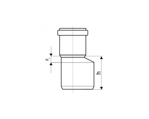 Переходник канализационный HTR 110х90 длинный Ostendorf