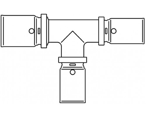 Тройник прессовый с уменьшенным проходом и отводом Cofit P 26x16x20 Oventrop