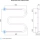Полотенцесушитель водяной М-образный с 2 полками 600х600 Сунержа