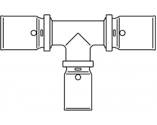 Тройник прессовый с уменьшенным отводом Cofit P 20x16x20 Oventrop