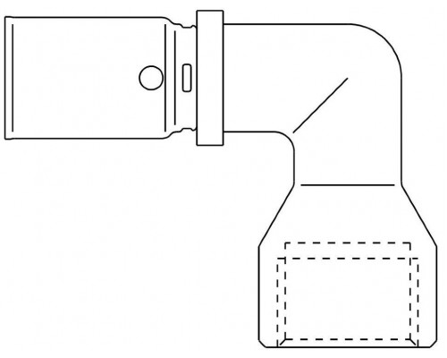 Угольник-переход прессовый Cofit P 32 x 1 ВР Oventop