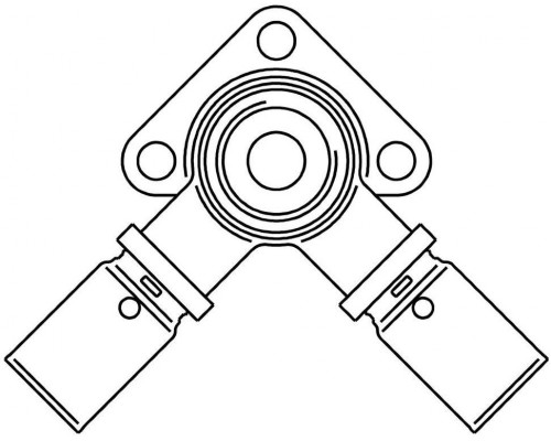 Отвод прессовый с креплением Cofit Р 16 x 1/2 ВР, угловой Oventrop