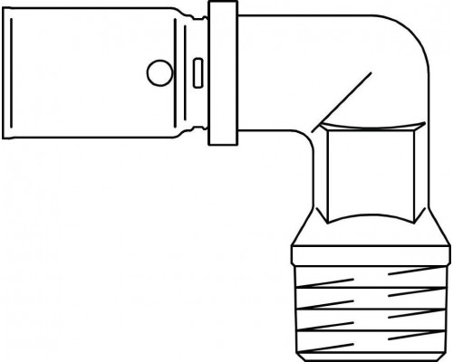 Угольник-переход прессовый Cofit P 20 x 1/2 НР Oventop