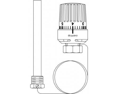 Терморегулятор с погружным датчиком 20-50°C Oventrop