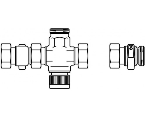 Вентиль распределительный 3-ходовой с S-образным соединением Regufloor H Oventrop