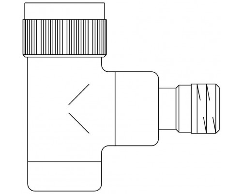 Термостатический вентиль серии "Е" 1/2" угловой, хром Oventrop