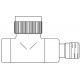 Термостатический вентиль серии "Е" 1/2" проходной, белый Oventrop