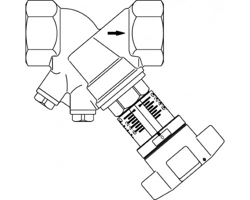 Вентиль регулирующий Ду 20, 3/4" ВР с заглушками Hydrocontrol VTR Oventrop