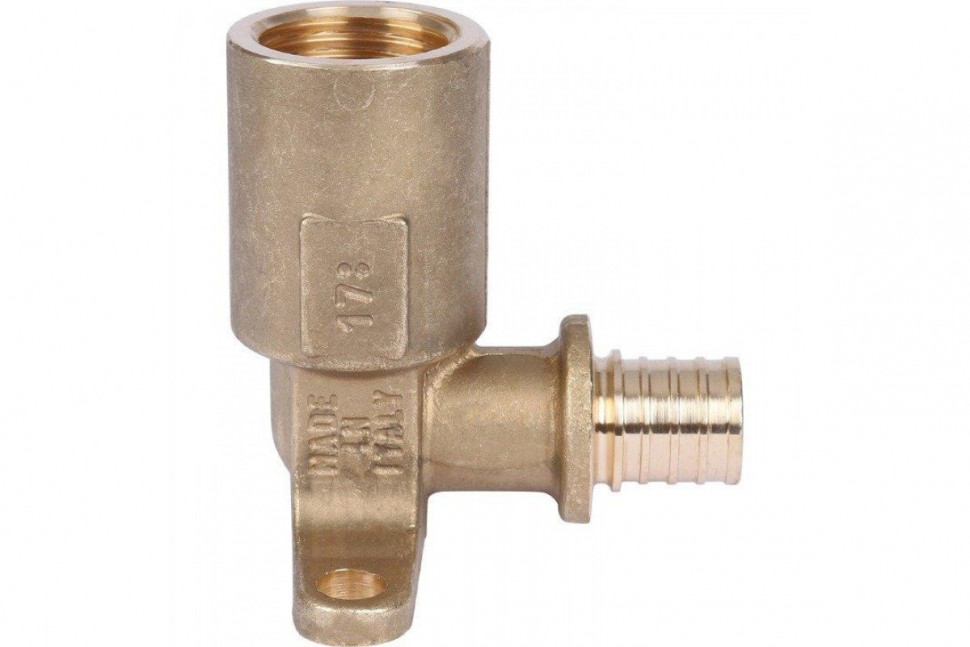 Угольник настенный с длинным нарезным патрубком 16-Rp 1/2" STOUT