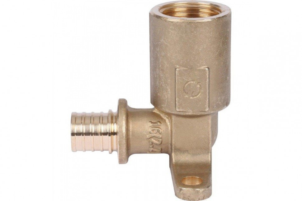 Угольник настенный с длинным нарезным патрубком 16-Rp 1/2" STOUT