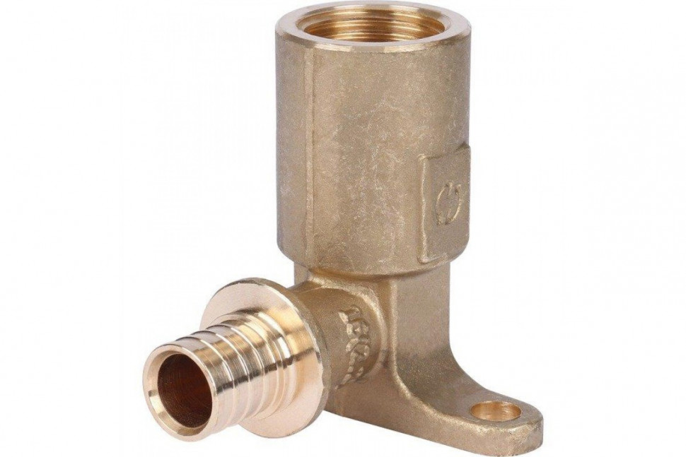 Угольник настенный с длинным нарезным патрубком 16-Rp 1/2" STOUT