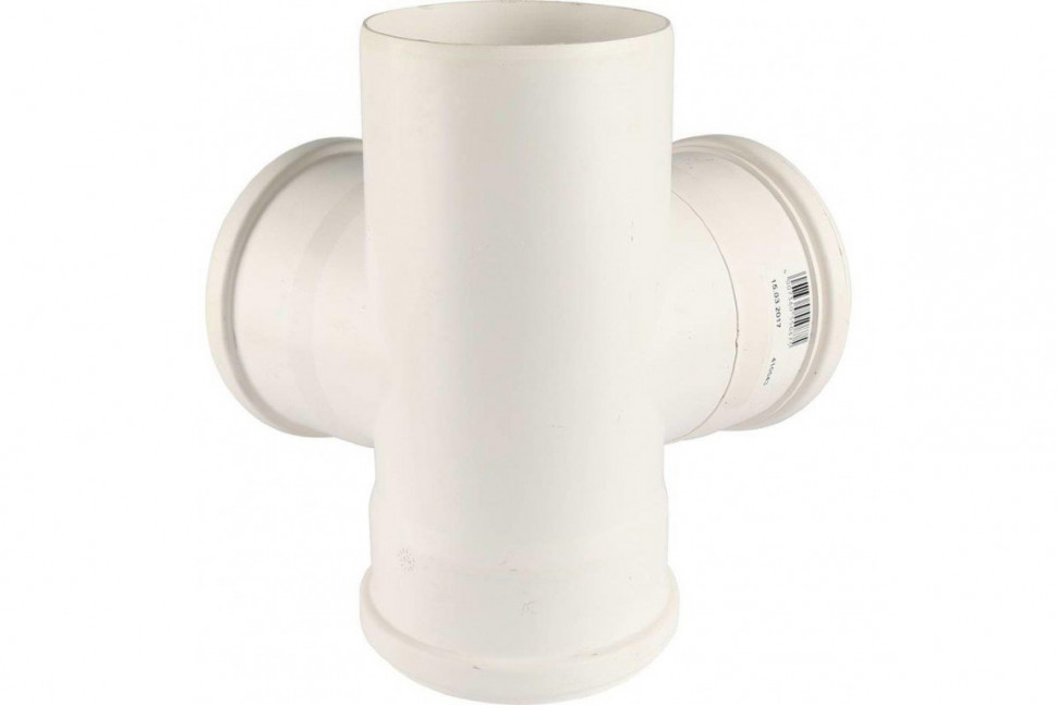 Крестовина канализационная Raupiano Plus 110/110/110/87° двухплоскостная REHAU